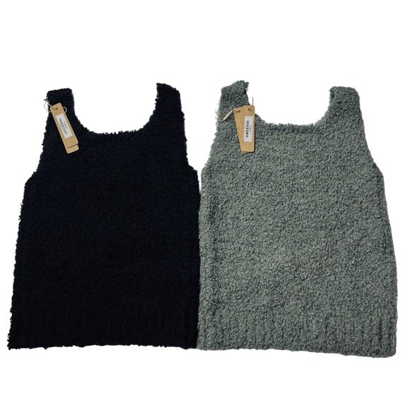 SKIMS Cozy Knit Tank Top Lot of 2 Smoke Onyx Girls 6/7 - Picture 5 of 16